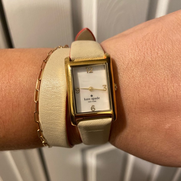 Double Wrap Gold Kate Spade Watch - Champagne and Pink - Picture 1 of 11